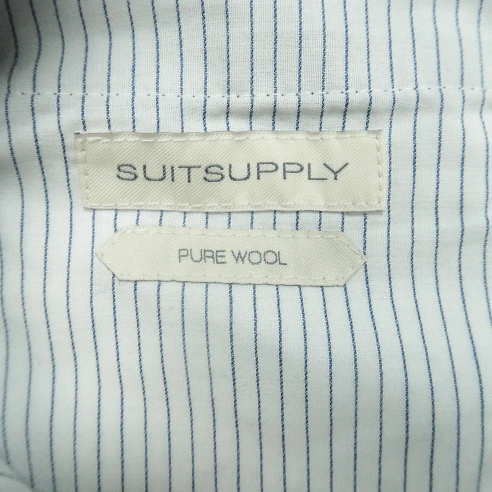 Suitsupply Pants Mens 36x34 Blue Ames Pleat Trouser Pure Wool Vitale Barberis - Picture 3 of 11